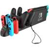 ipega PG-9187 6 in 1 Charging Dock Stand Base for Nintend Switch Joy-Con Pro with Switch Joy-Con Small Handle PRO Game Controller Charger,